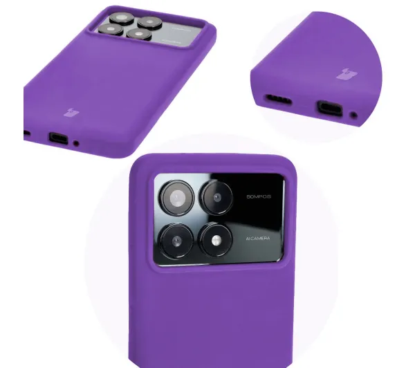 Bizon Soft Case do Xiaomi Poco F6 Pro Fioletowy