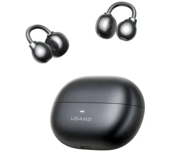 Słuchawki bezprzewodowe USAMS Echo R02 Clip-on Konstrukcja klipsa Przewodnictwo powietrzne Bluetooth 5.3 Szary