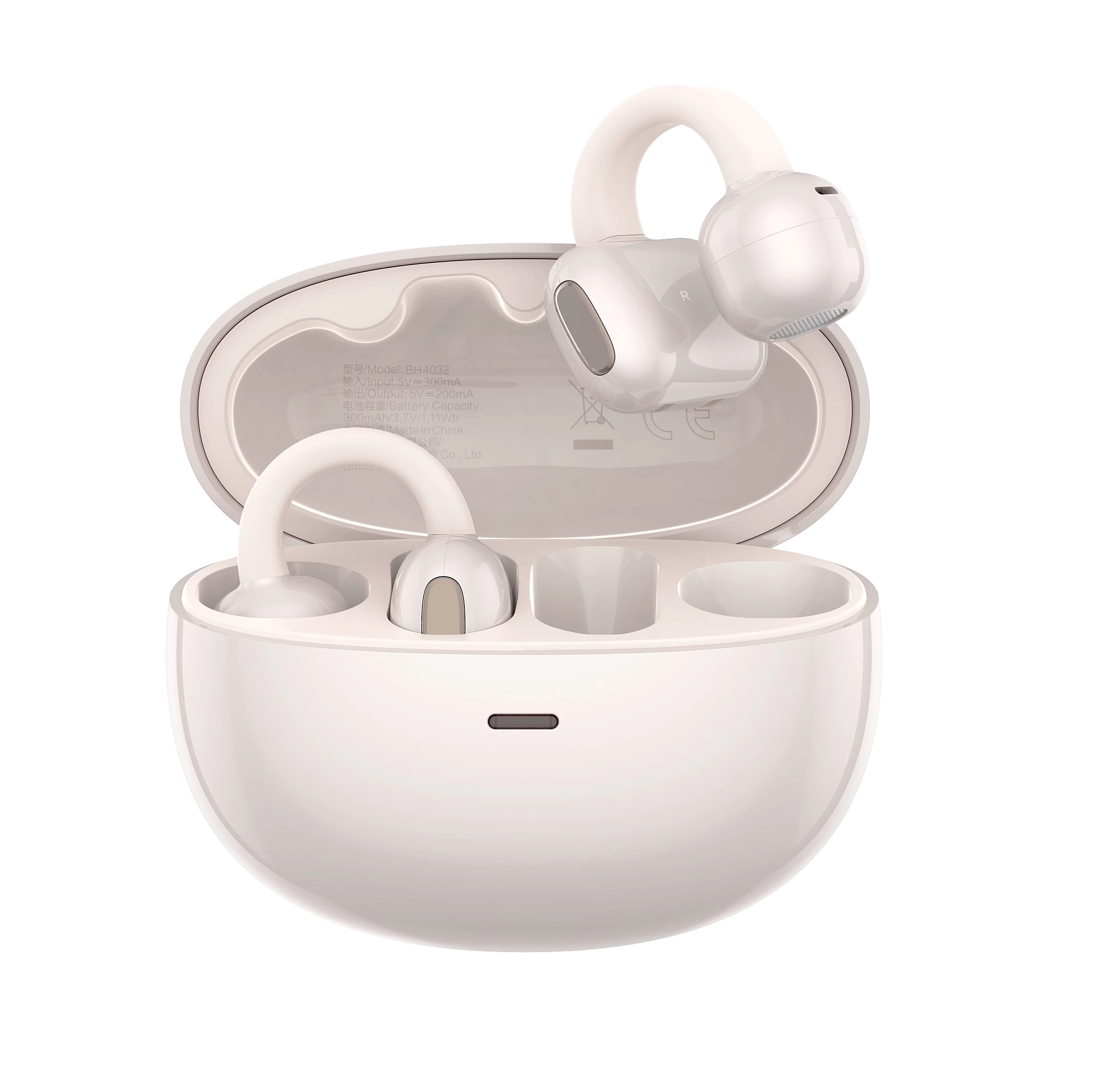 Słuchawki bezprzewodowe Nubia LiveClip Przewodnictwo powietrzne Bluetooth 5.4 Funkcje AI Biały