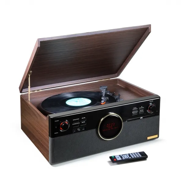 Gramofon Technaxx TX-137 Półautomatyczny Napęd paskowy Bluetooth Brązowy