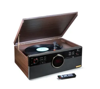 Gramofon Technaxx TX-137 Półautomatyczny Napęd paskowy Bluetooth Brązowy