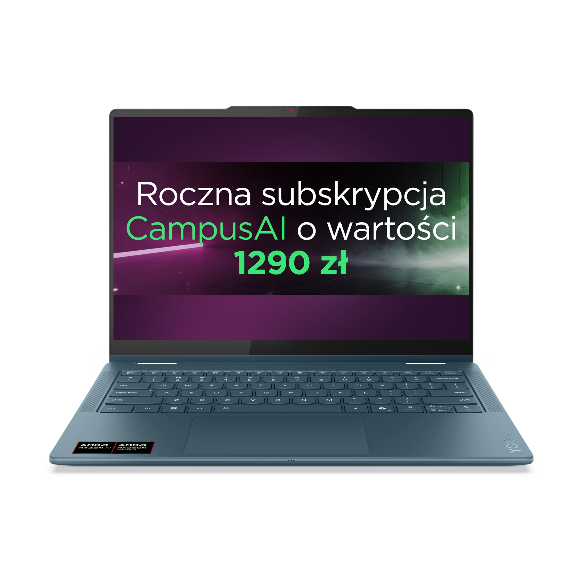 Laptop 2w1 Lenovo Yoga 7 2-in-1 14AKP10 OLED 14" Ryzen AI 7 350 16GB RAM 512GB Dysk SSD Win11 Zielony Funkcje AI