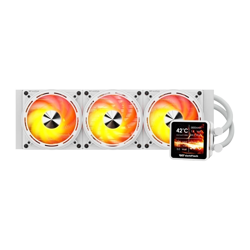 Chłodzenie Darkflash DE360 ARGB LCD Biały
