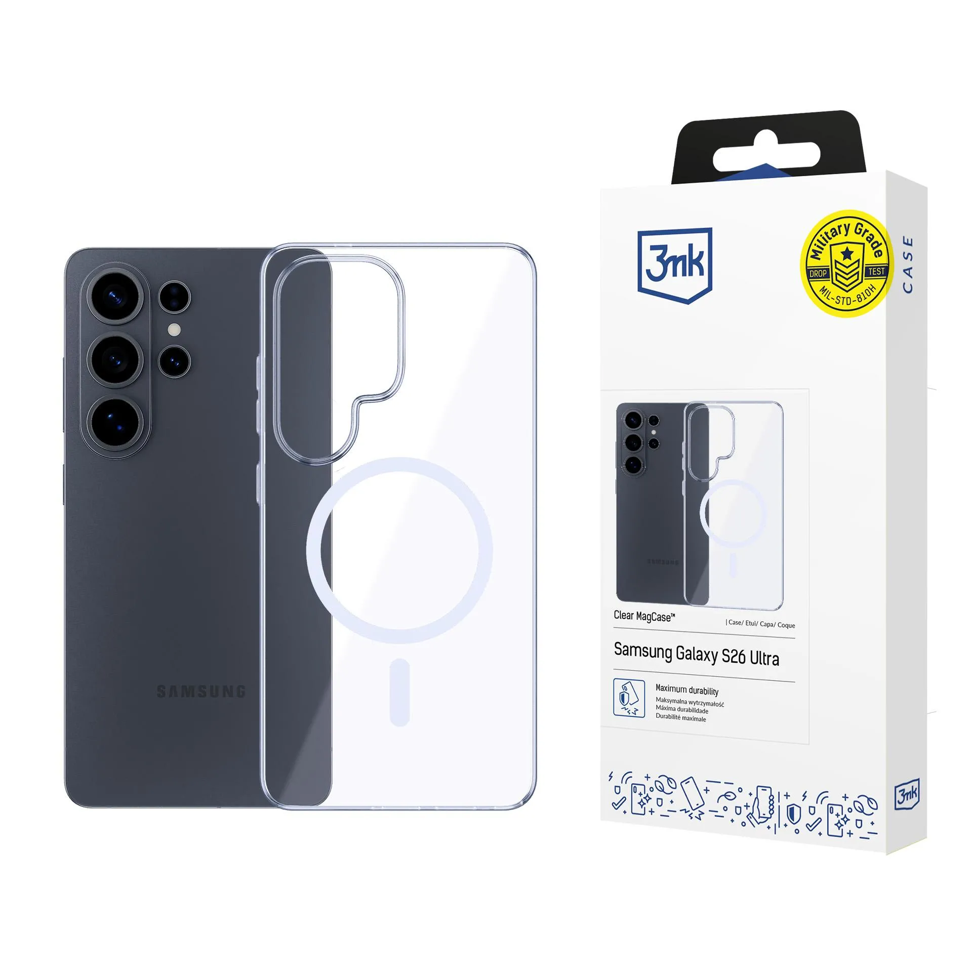 Etui 3mk Clear MagCase do Galaxy S26 Ultra Przezroczysty