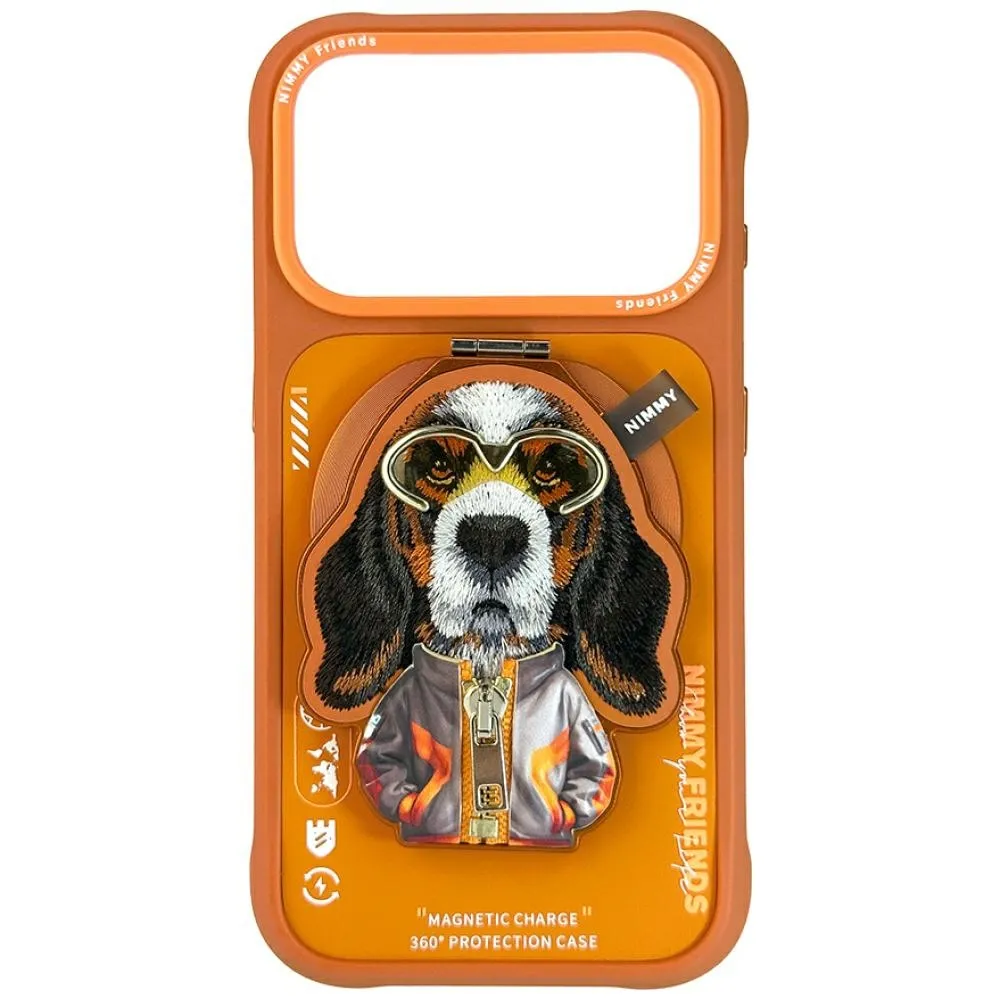 Etui Nimmy Cool&Cute 2.0 Dog do iPhone 17 Pro z magnetyczną zawieszką Pomarańczowy