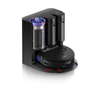 Robot sprzątający Dyson Spot+Scrub Ai Funkcja mopowania Stacja oczyszczająca Tworzenie mapy pomieszczenia 76dB Funkcje AI Czarny