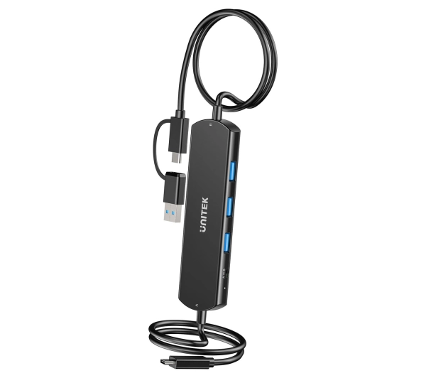 Unitek U1344ABK01 KVM Hub 10 Gbps 3xUSB-A Czarny