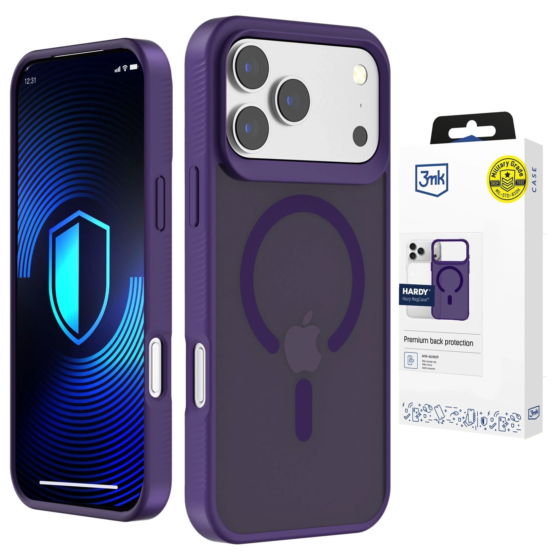 Etui 3mk Hardy MagCase do iPhone 17 Pro Max Fioletowe