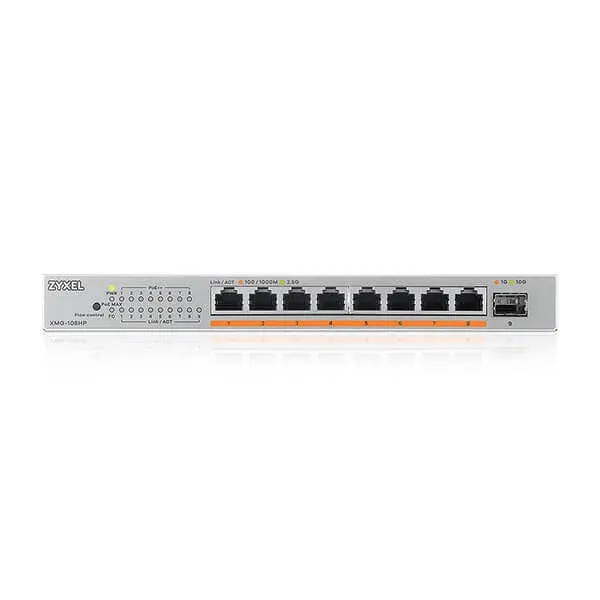 Switch ZyXEL XMG-108HP-EU0101F Srebrny