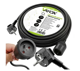 Przedłużacz Vayox VA0310B-1,5 1 gniazdo 1,5m Czarny