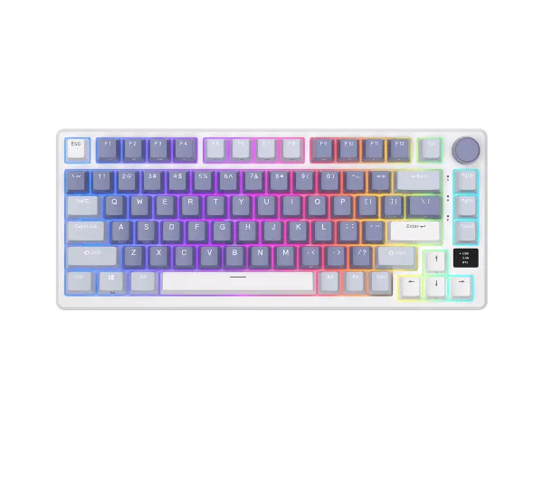 Royal Kludge RK-M75 Ocean Blue Sliver Switch Biało-Niebieski
