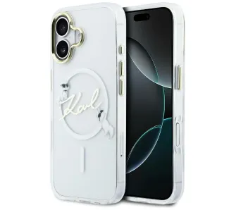 Etui Karl Lagerfeld IML Choupettes Karl Script Logo MagSafe do iPhone 17 Przezroczysty