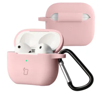 Etui na słuchawki Bizon Case Headphone Silicone do AirPods 3 Jasnoróżowy