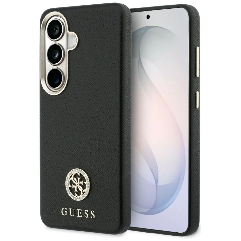 Etui Guess Rhinestone Round Logo MagSafe do Galaxy S26+ Czarny