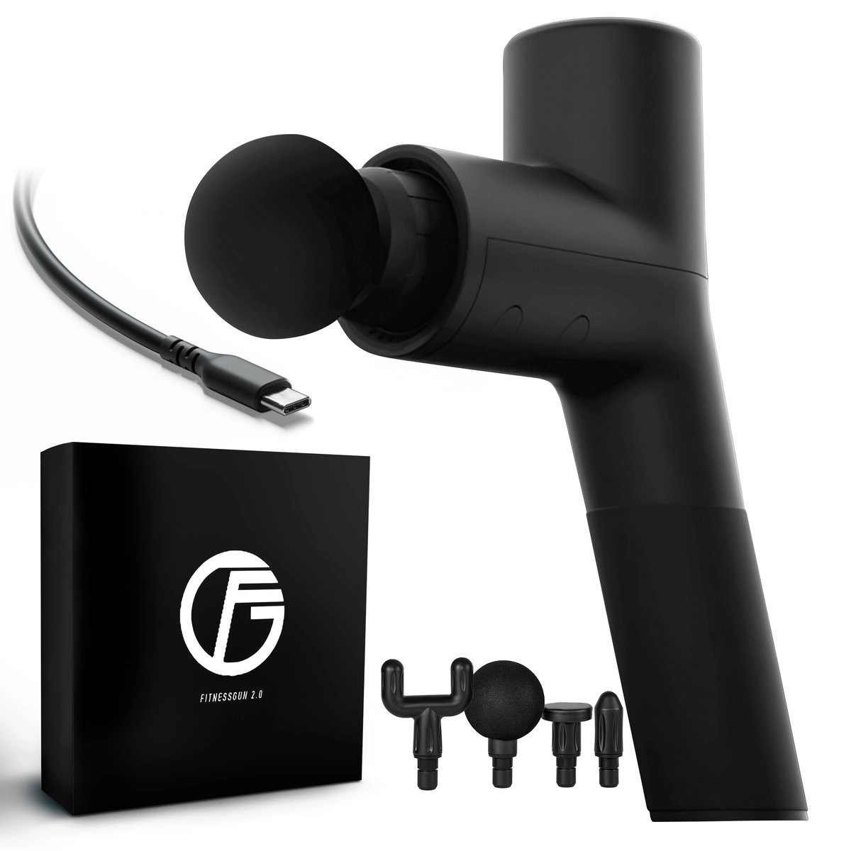 Pistolet do masażu Extralink Gymgun Fit 2.0 Lite EX.39113 4 nakładki 6h
