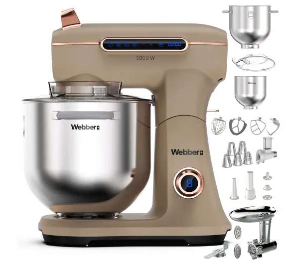 Roboty kuchenne - Webber Futura XEF-900 1800W Maszynka do mielenia Przystawka do tarcia i krojenia Beżowy