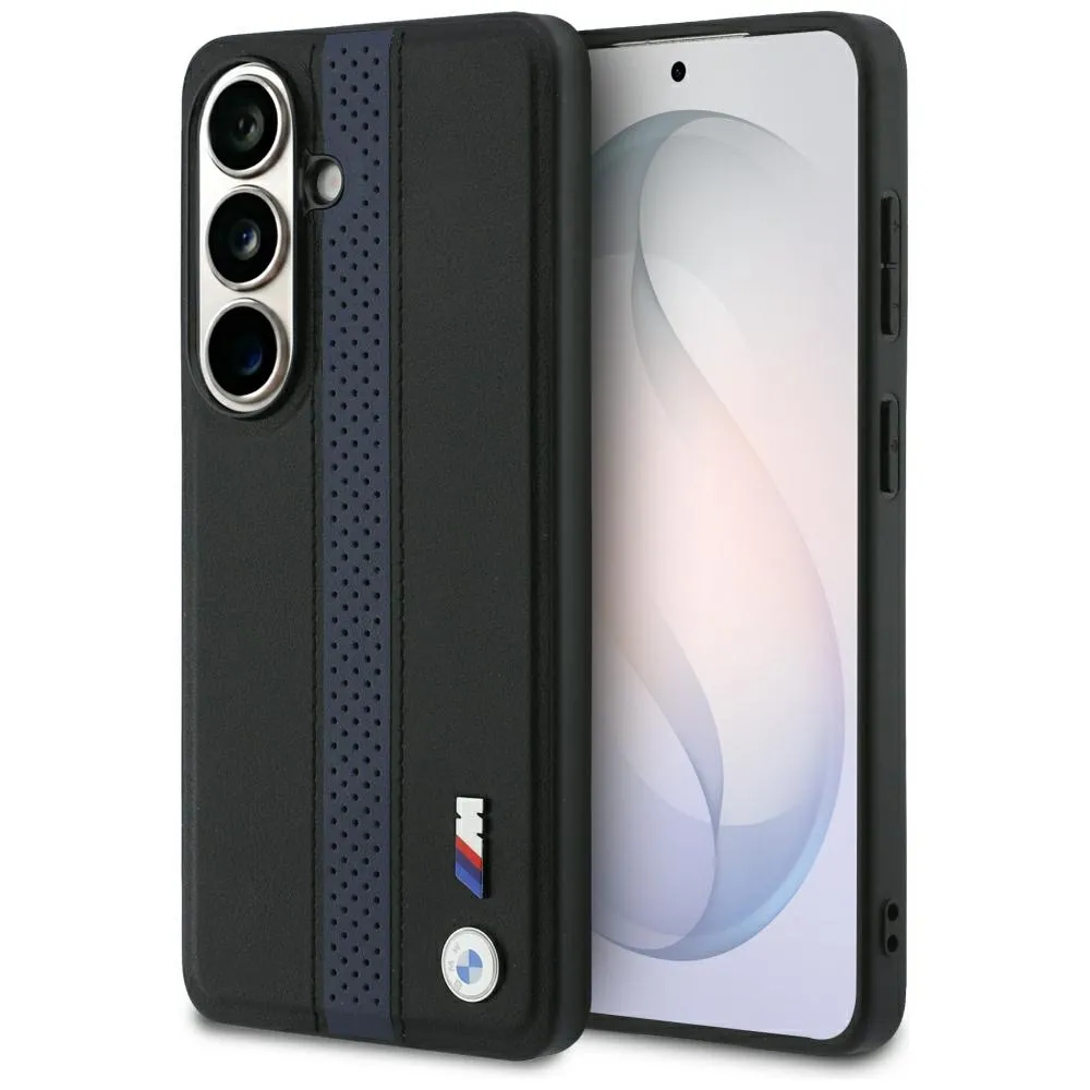 Etui BMW Perforated Stripe Logo MagSafe do Galaxy S26 Niebieski