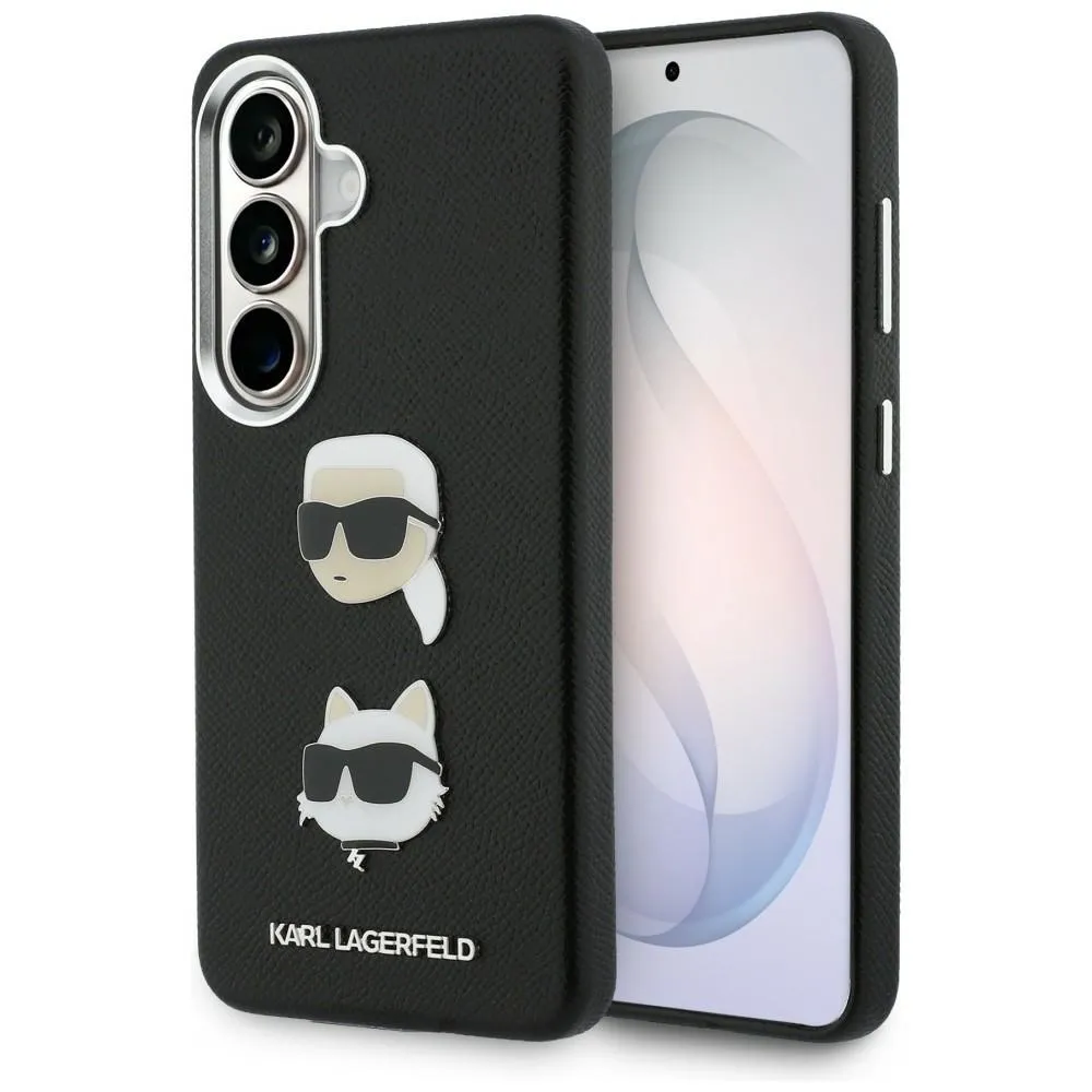 Etui Karl Lagerfeld Saffiano Double Heads Metal do Galaxy S26 Czarny