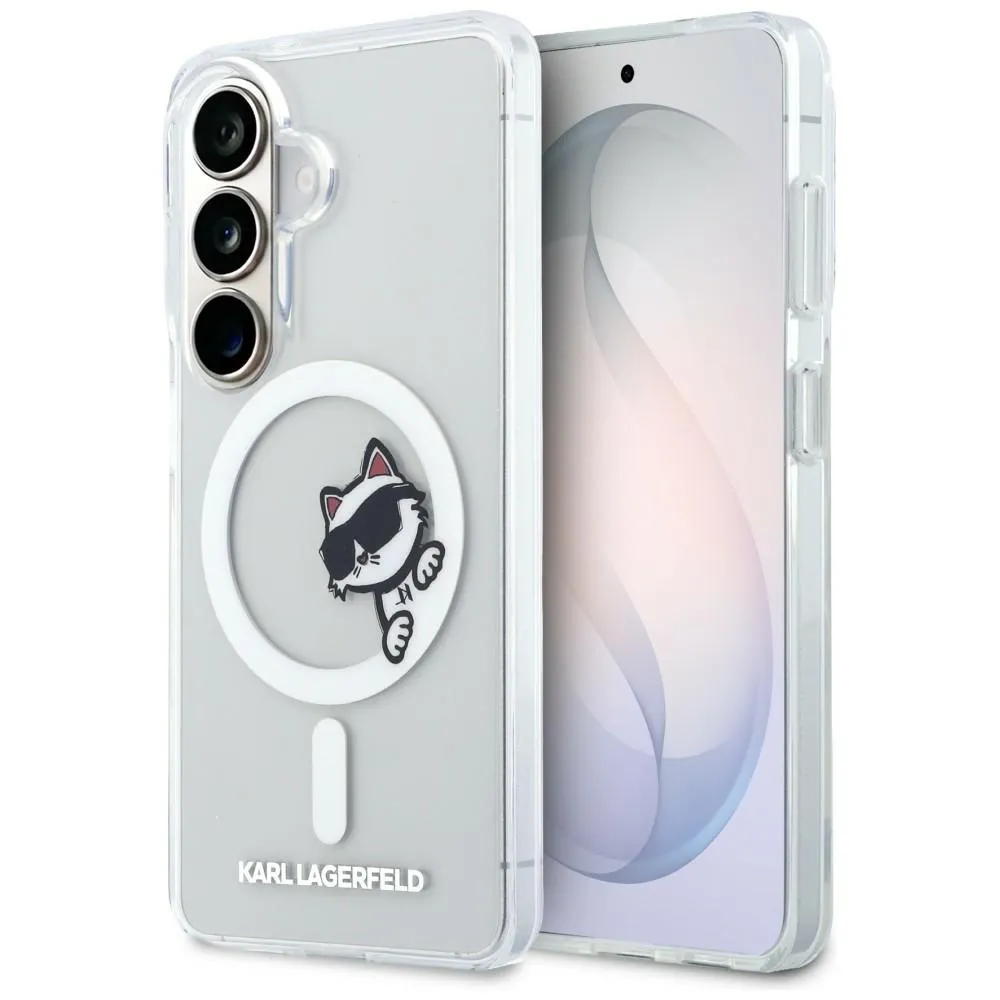 Etui Karl Lagerfeld IML Peekaboo Choupette MagSafe do Galaxy S26 Przezroczysty