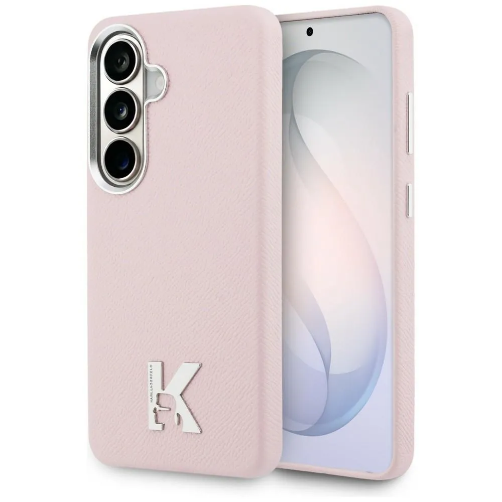 Etui Karl Lagerfeld K Metal Logo MagSafe do Galaxy S26 Różowy