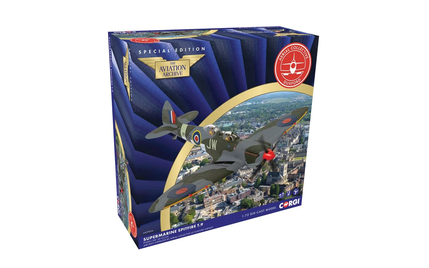 Model do sklejania Corgi Aviation Archive - Supermarine Spitfire T.9 PV202