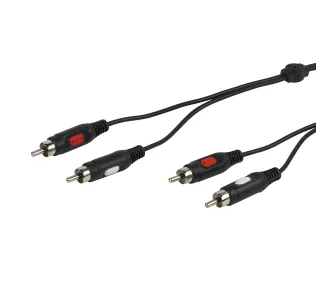 Kabel audio Vivanco 46014 RCA 5m Czarny