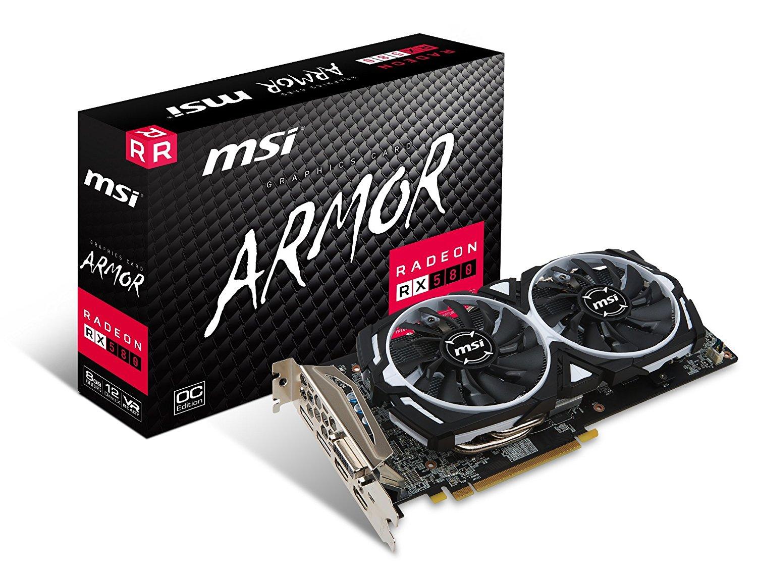 MSI Radeon RX 580 ARMOR 8GB OC GDDR5 256 bit Opinie, Cena RTV