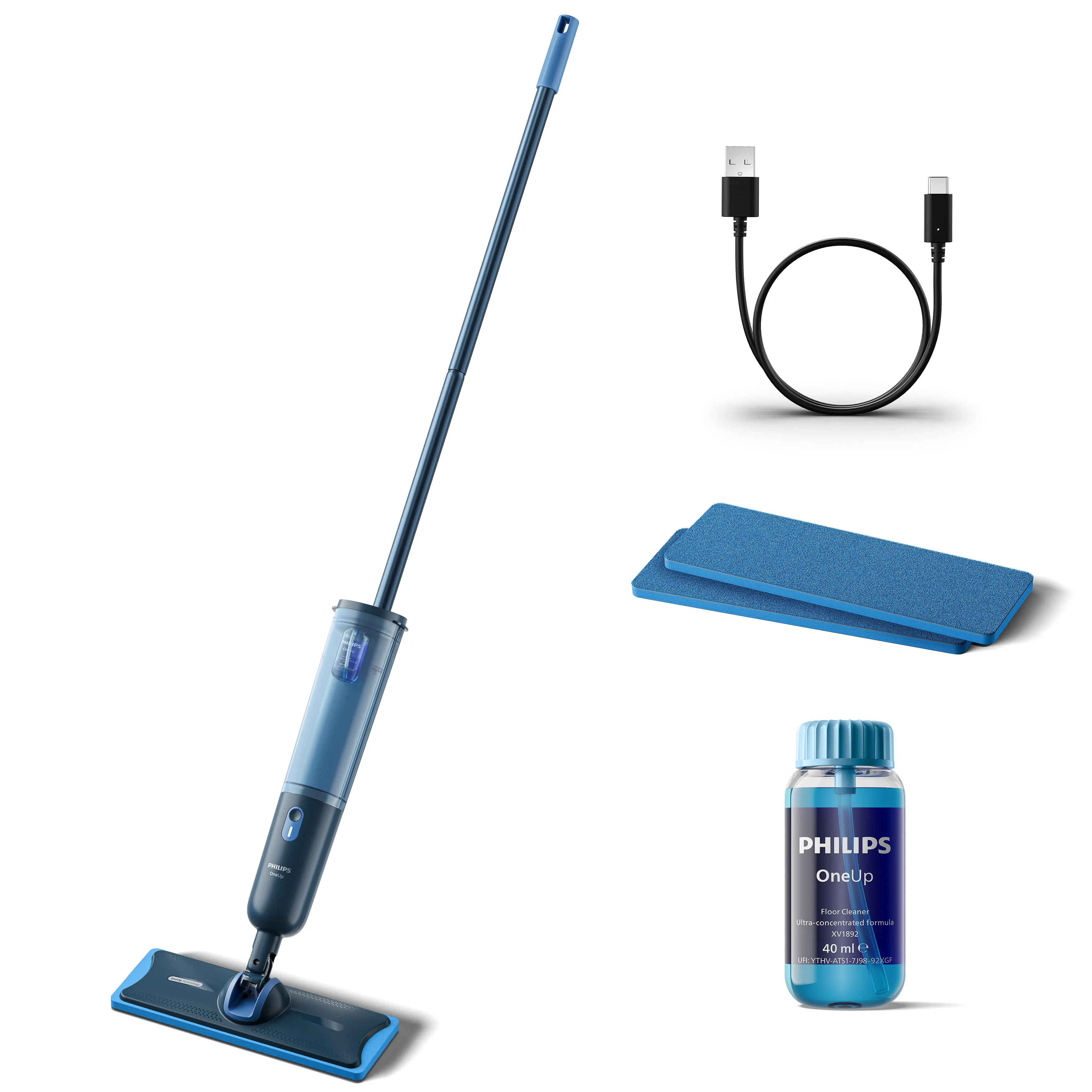 Mop elektryczny Philips OneUp XV3101/11 50min 125m2