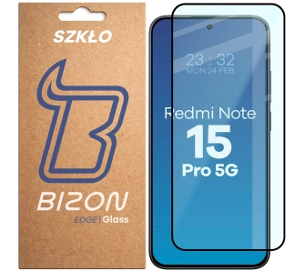 Szkło hartowane Bizon z ramką Glass Edge 2 do Xiaomi Redmi Note 15 Pro 5G