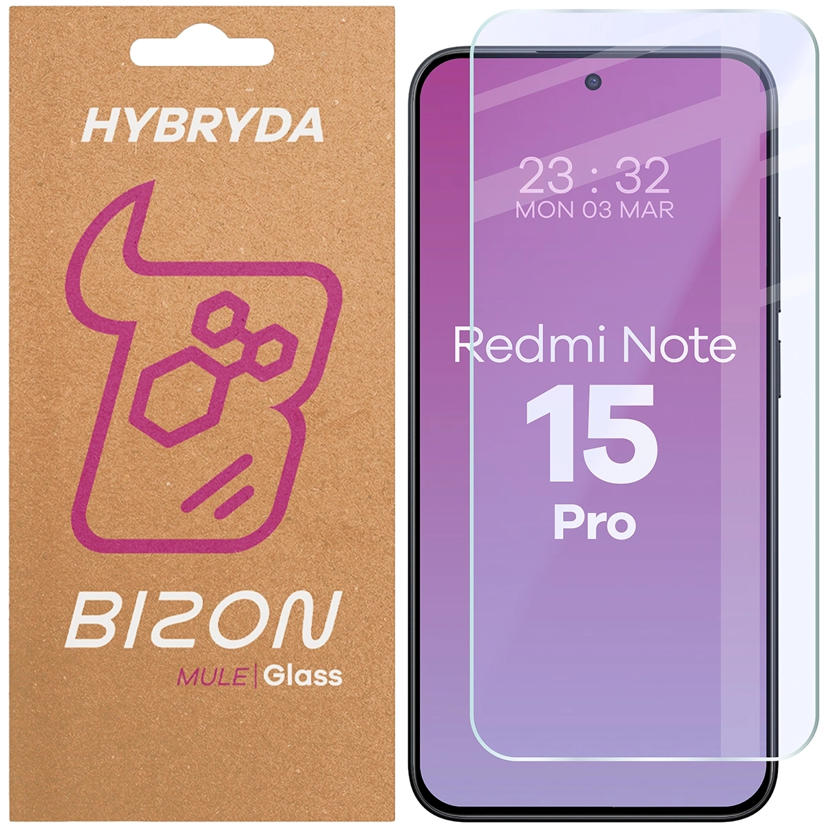 Szkło hybrydowe Bizon elastyczne Glass Mule do Xiaomi Redmi Note 15 Pro 4G / 5G