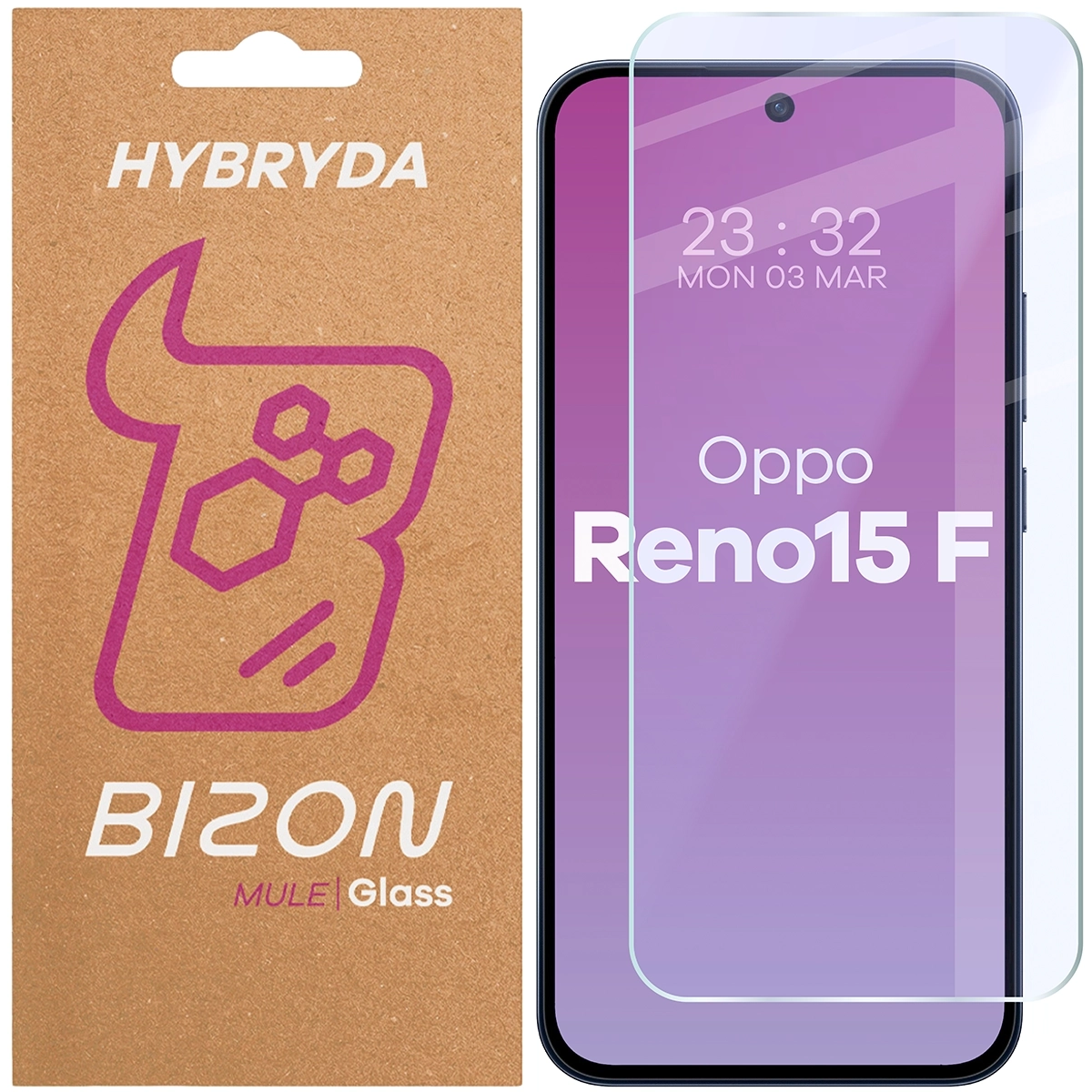 Szkło hybrydowe Bizon elastyczne Glass Mule do Oppo Reno 15 F
