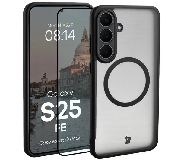 Bizon Case MatteO Pack do Galaxy S25 FE Czarny