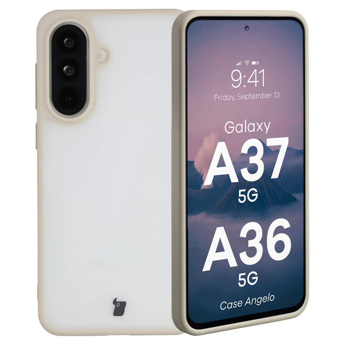 Etui Bizon Angelo do Galaxy A37 5G/A36 5G Beżowy