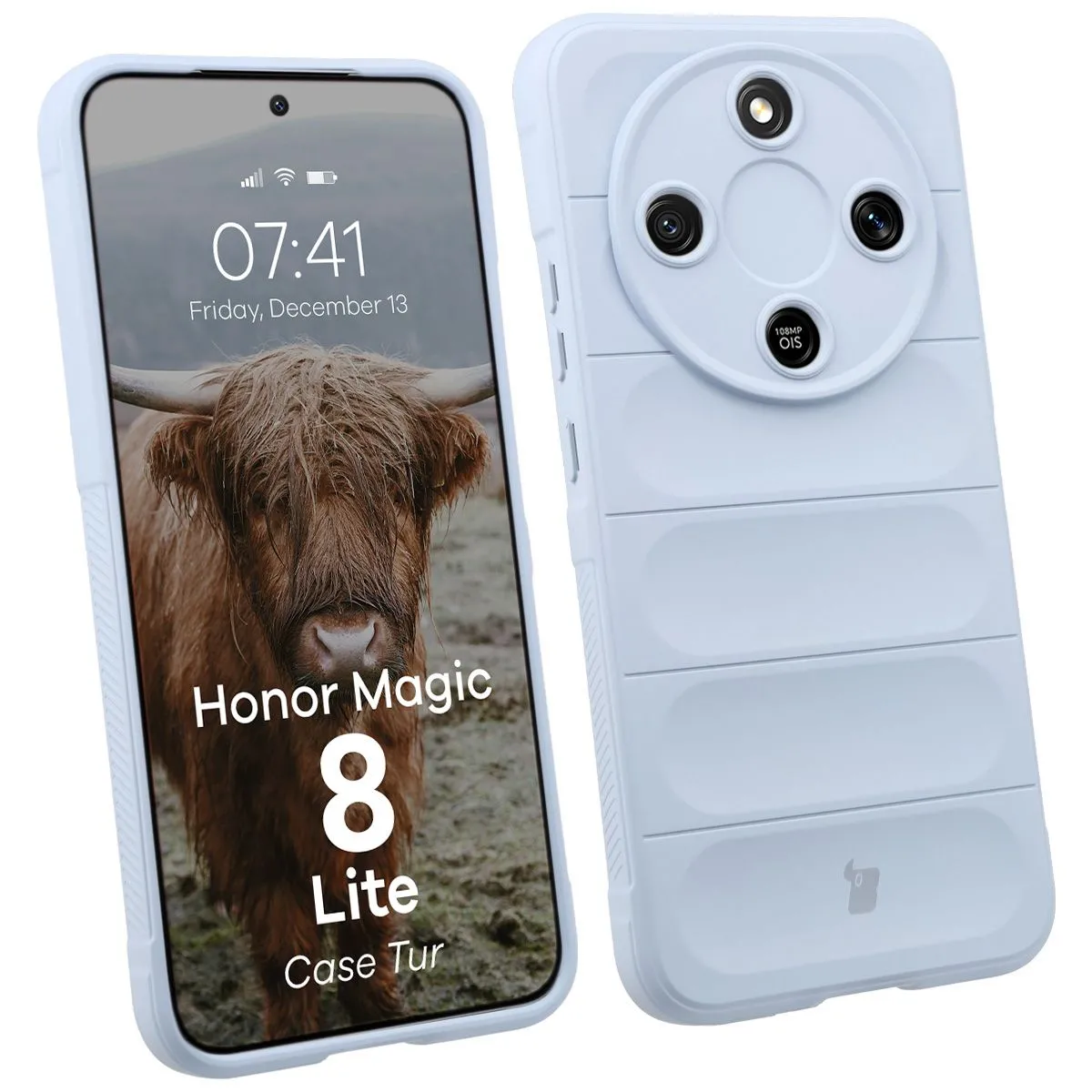 Etui Bizon Tur do Honor Magic8 Lite Jasnoniebieski
