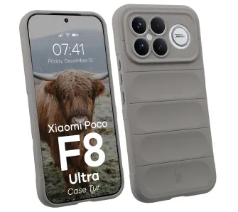 Etui Bizon Tur do Xiaomi POCO F8 Ultra Jasnoszary