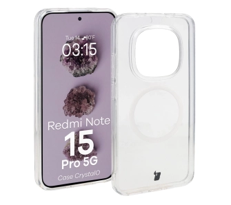 Etui Bizon CrystalO do Xiaomi Redmi Note 15 Pro 5G Przezroczysty