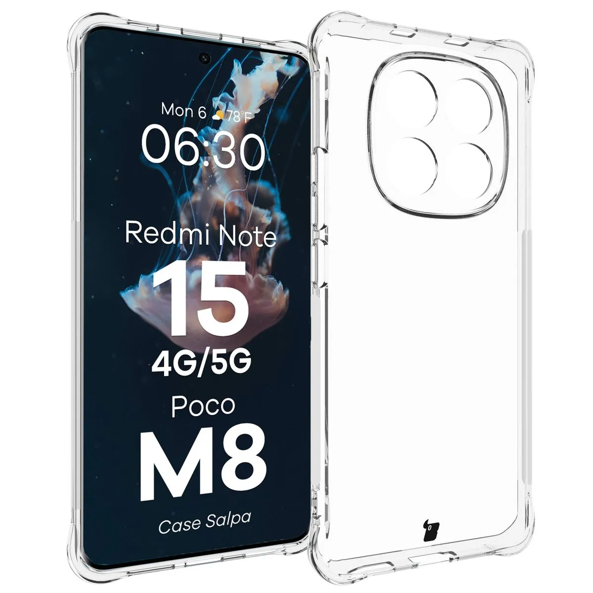 Etui Bizon Salpa do Xiaomi Redmi Note 15 / POCO M8 5G Przezroczysty