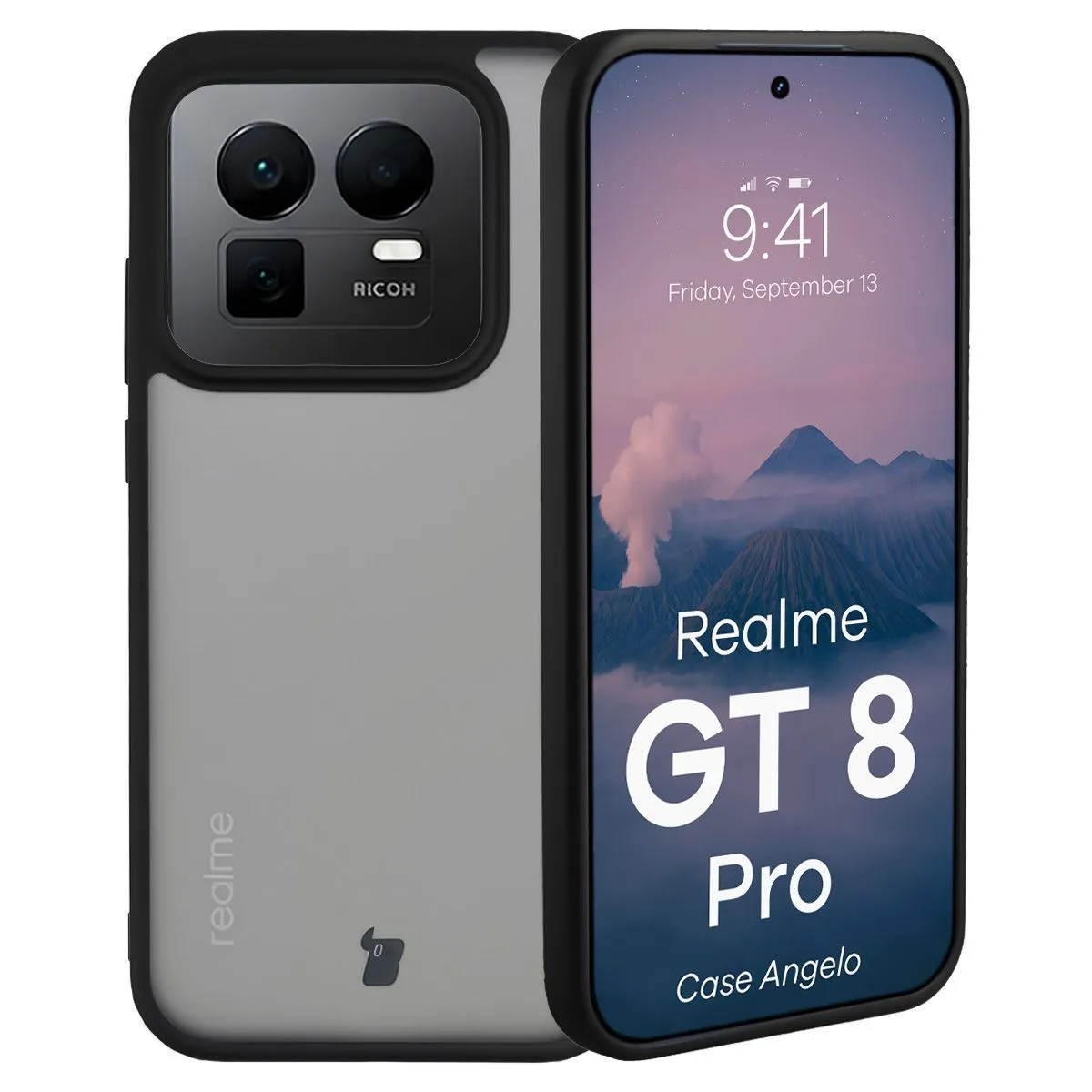 Etui Bizon Angelo do Realme GT 8 Pro Czarny