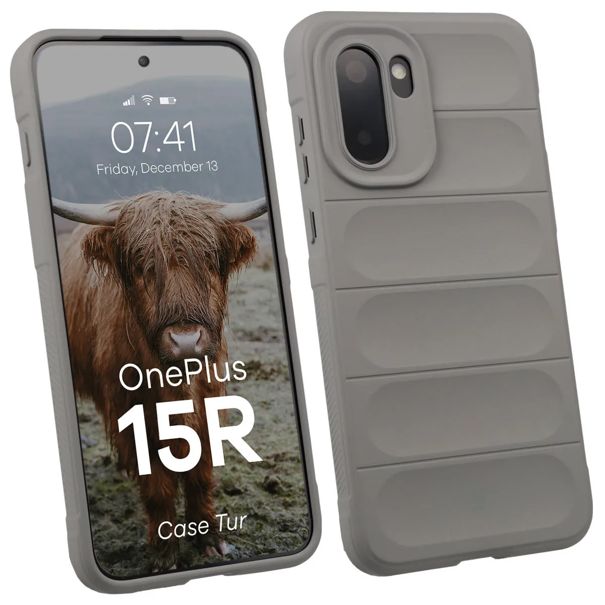 Etui Bizon Tur do OnePlus 15R Jasnoszary