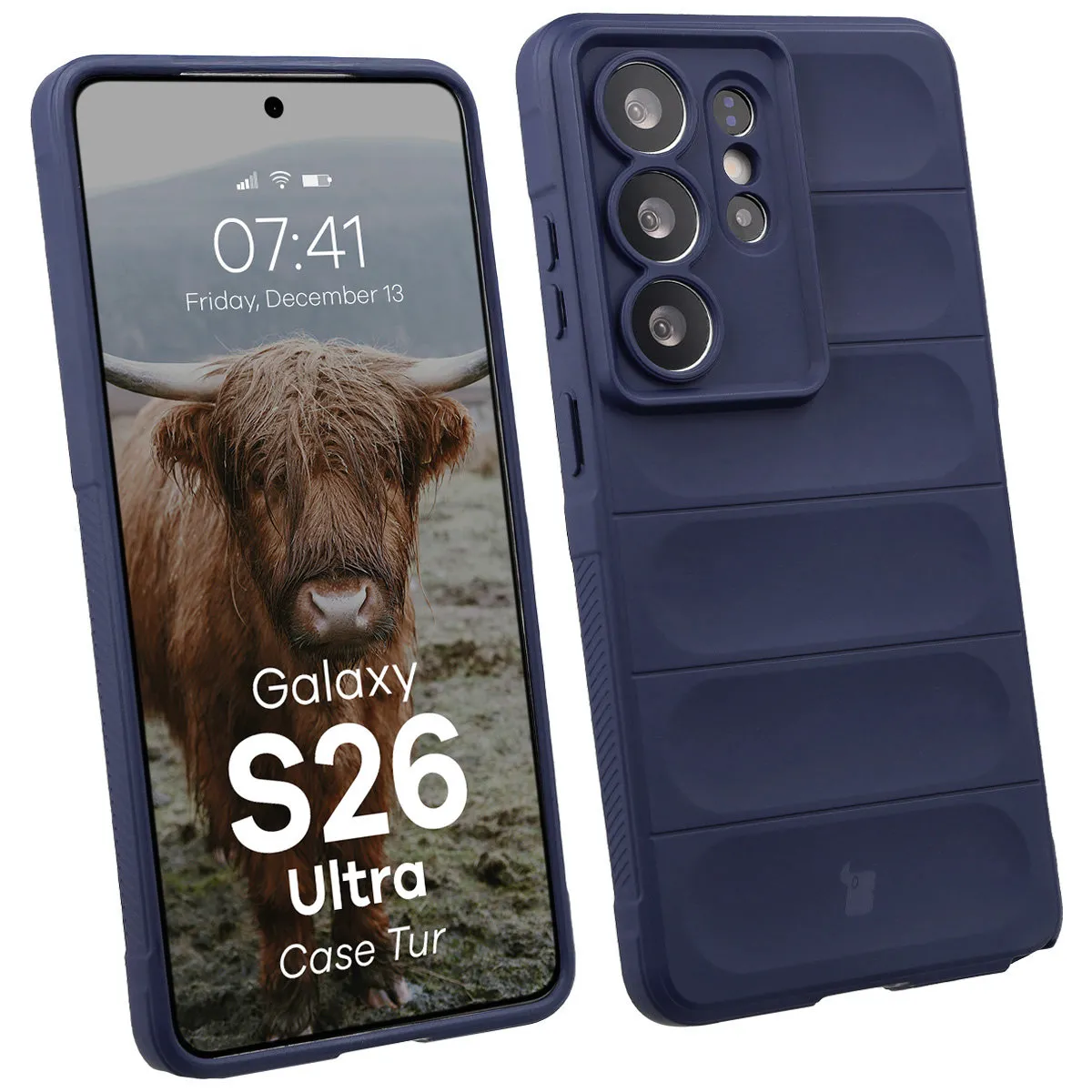 Etui Bizon Tur do Galaxy S26 Ultra Granatowy