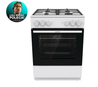 Kuchnia gazowo-elektryczna Gorenje G400 GK6A40WFFM Termoobieg Grill Funkcja Pizza