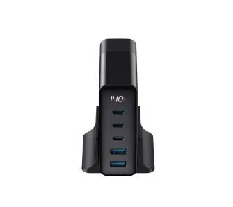 Ładowarka sieciowa Havit UCLE004 3x USB-C 2x USB-A 140W Czarny