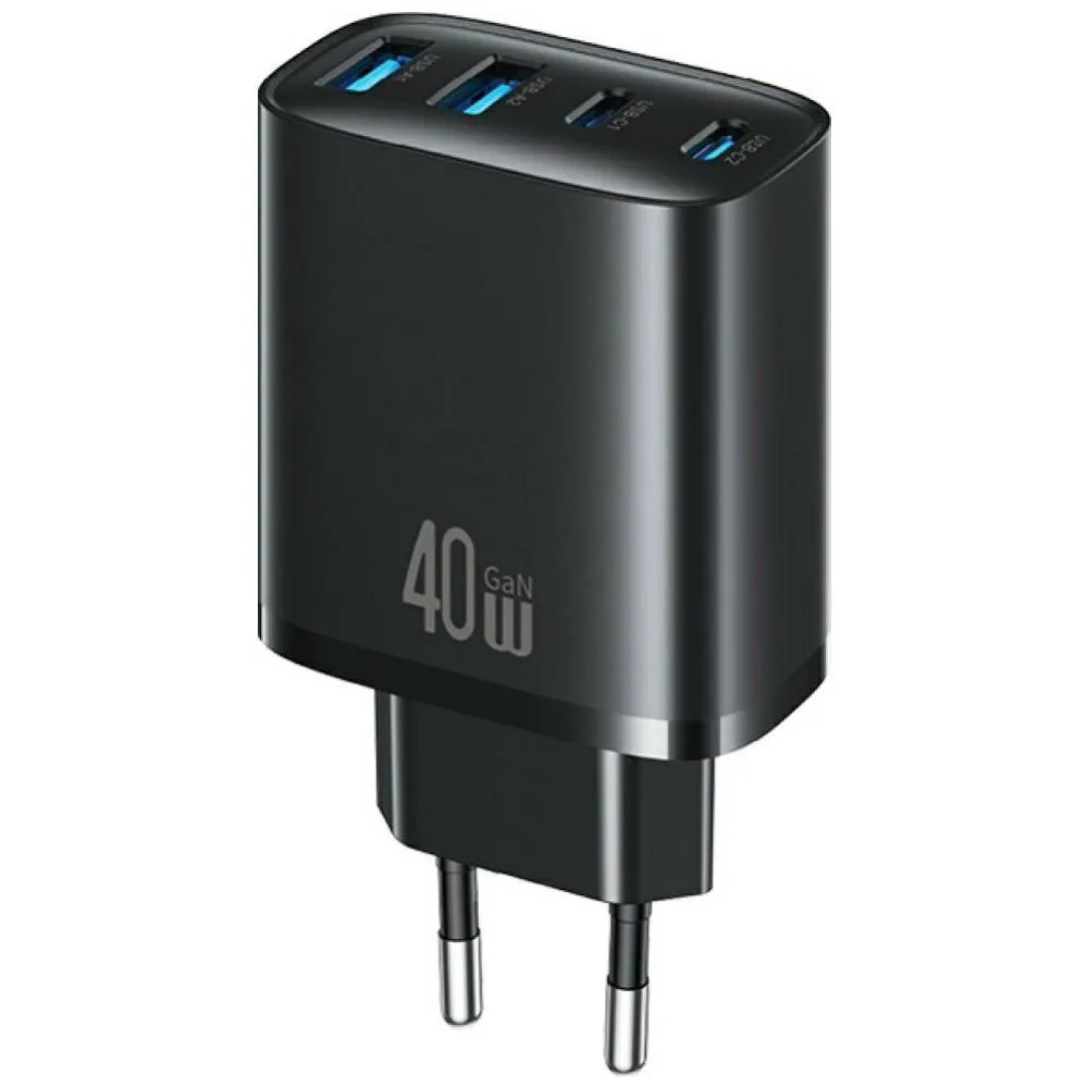 Ładowarka sieciowa USAMS T70 2x USB-A 2x USB-C 40W Czarny