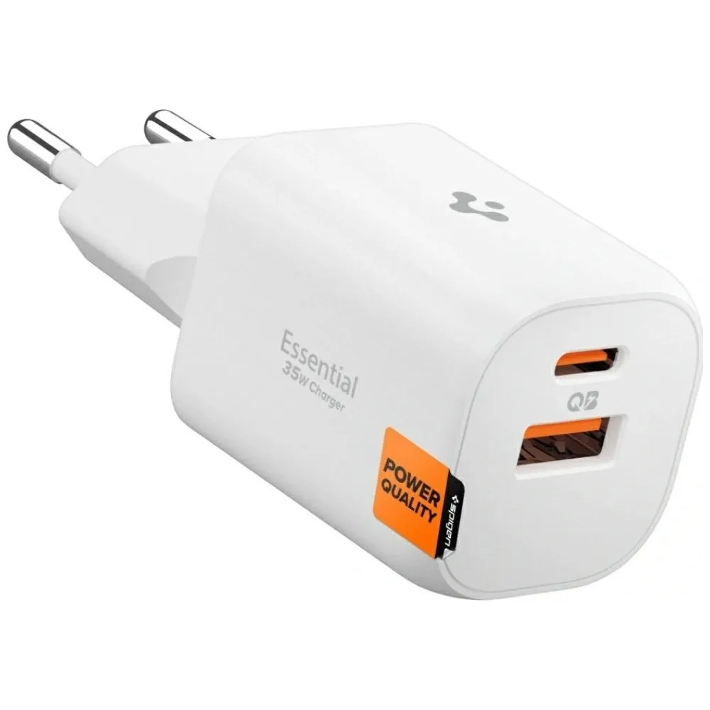 Ładowarka sieciowa Spigen Essential EE352EU USB-C USB-A 35W Biały