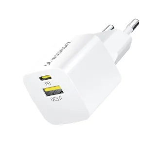 Ładowarka sieciowa Wozinsky WWCEAC GaN USB-A USB-C 33W Biały