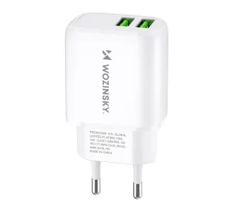 Ładowarka sieciowa Wozinsky CUWCW 2x USB-A Biały