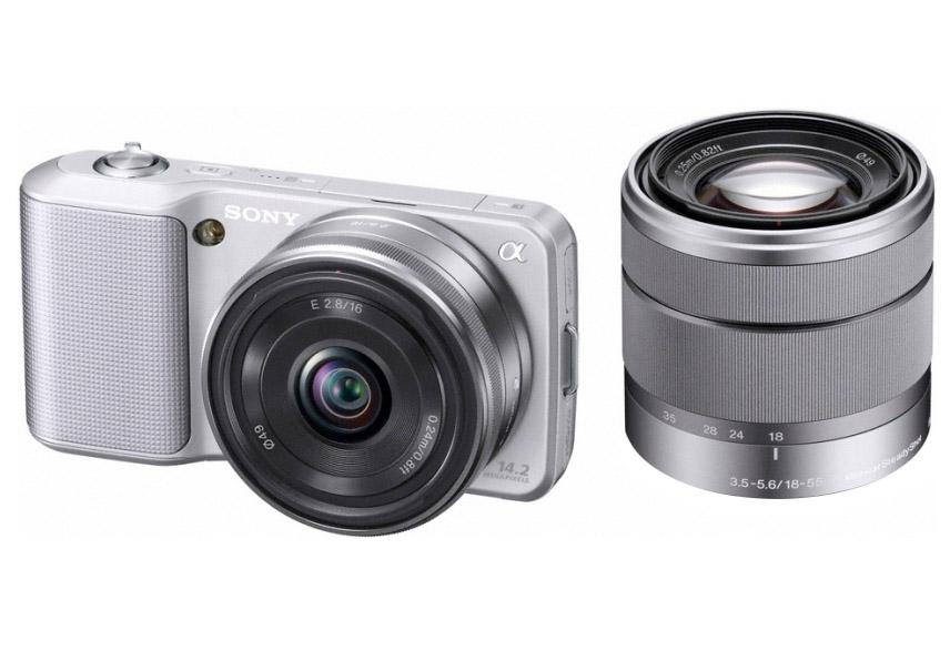 Sony NEX-C3DS + 18-55 mm + 16 mm (srebrny)