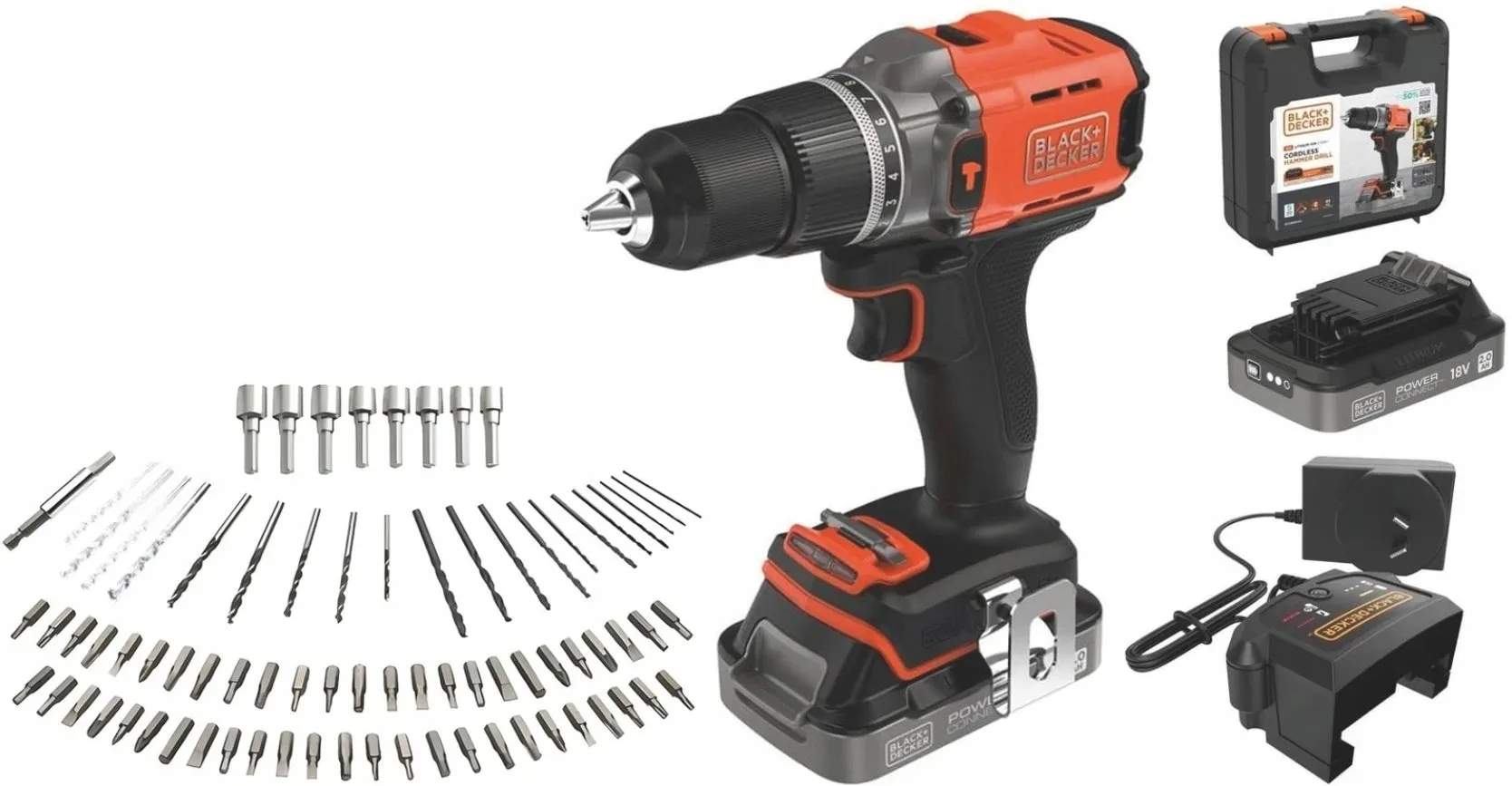 Wiertarko-wkrętarka Black&Decker BCD383D2XKA-QW