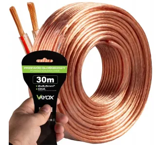 Kabel głośnikowy Vayox VA0227-30 2x2,5mm 30m