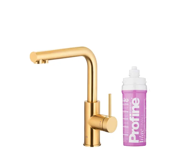 Baterie kuchenne - KFA Armatura Duero Pure Basic 6623-915-39 Jasne złoto Stal szlachetna